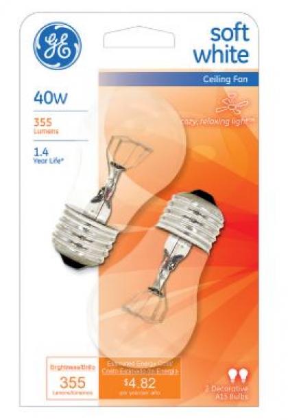 BULB CEILFAN WHT 40W CD2